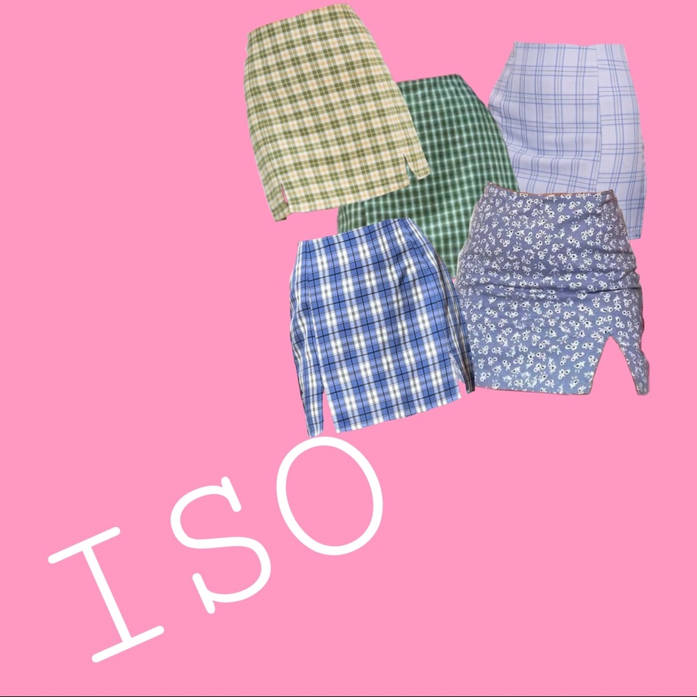 ISO plaid mini skirt